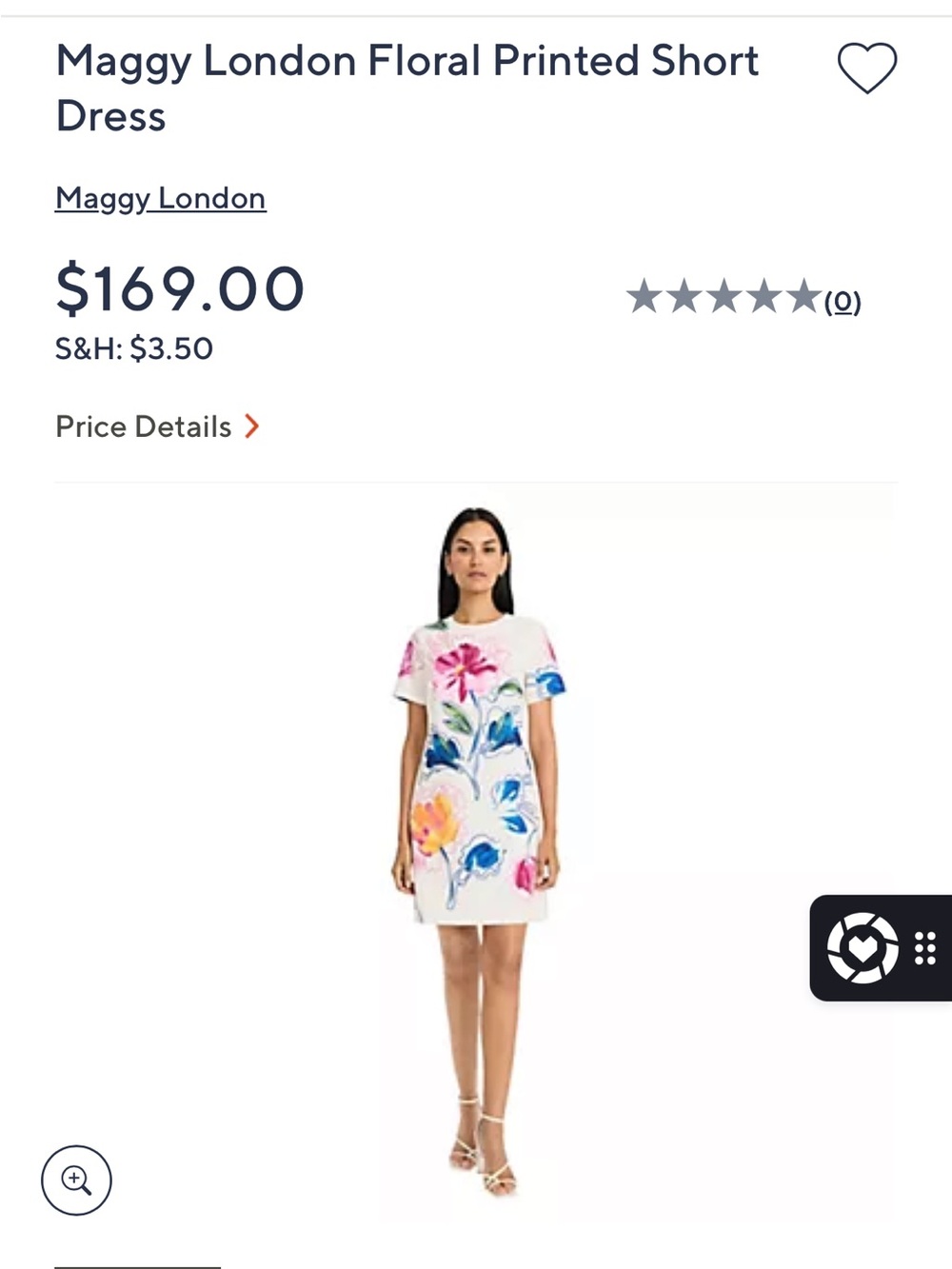 Maggy London Honor White Mini Dress with Multicolor Floral Print - NWT - Picture 5 of 13